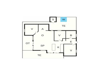 Vakantiehuis Havnsø Grondplan 39