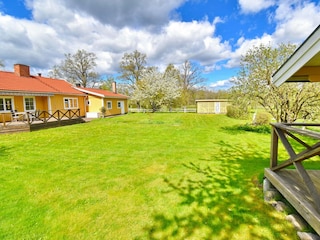 Blick vom Gästehaus zum Haus