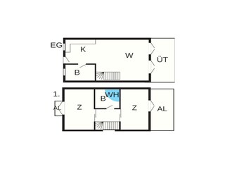 Casa de vacaciones Blåvand Plano de planta 2