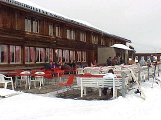 Restaurant an der Piste Winterzeit