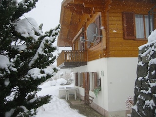 Winter mit Ausgang Terrasse