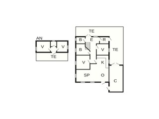 Vakantiehuis Marstal Grondplan 34