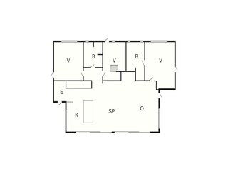 Casa de vacaciones Aalbæk Plano de planta 33