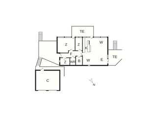 Vakantiehuis Bjert Strand Grondplan 4