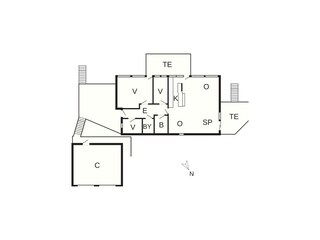 Vakantiehuis Bjert Strand Grondplan 3