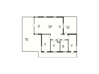 Vakantiehuis Vestervig Grondplan 21