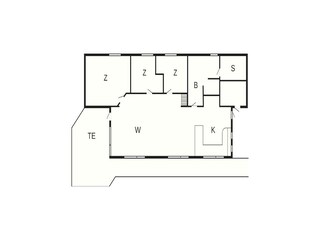 Vakantiehuis Rødhus Grondplan 54