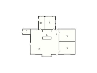 Maison de vacances Fjellerup Strand Plan d'étage 55