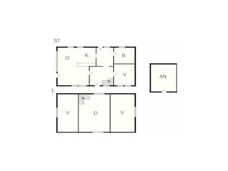 Vakantiehuis Ørsted Grondplan 43