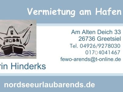 Firma Vermietung am Hafen - Frau Karin Hinderks