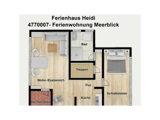 Apartamento de vacaciones Borkum Plano de planta 34
