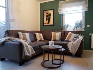 Die Kuschelecke auf dem Sofa im Ferienhaus Nordsee Huus