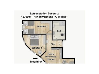 Vakantieappartement Sassnitz Grondplan 17