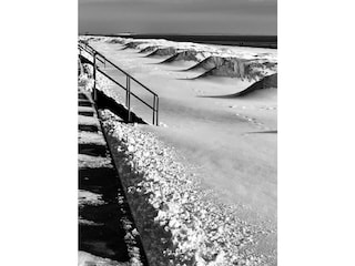 Schnee an der Promenade