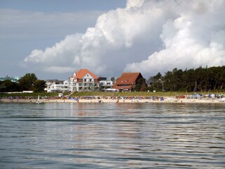 Blick auf den Badetrand 1