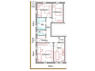Appartamento per vacanze Kiens Pianta del piano 21