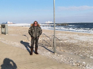 Insel Föhr im Winter mit der Mittelbrücke und den Fähra