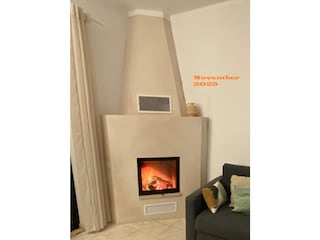 neuer Kamin mit Zuluft in ein Schlafzimmer