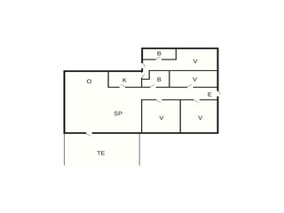 Vakantiehuis Dronningmølle Grondplan 53