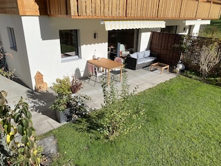 Gemütliche Terrasse mit Bergblick