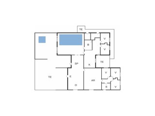 Vakantiehuis Dronningmølle Grondplan 41