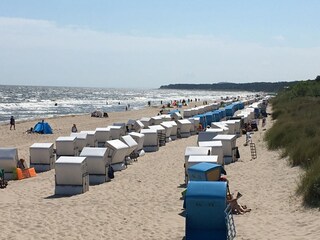 Den weißen breiten Strand genießen