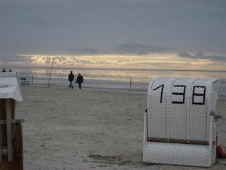 Sandstrand am Abend