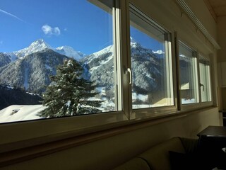 Blick vom Sofa auf den Rätikon