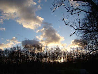 Sonnenuntergang von der Terasse