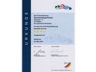 Urkunde Deutscher Tourismusverband e.V.