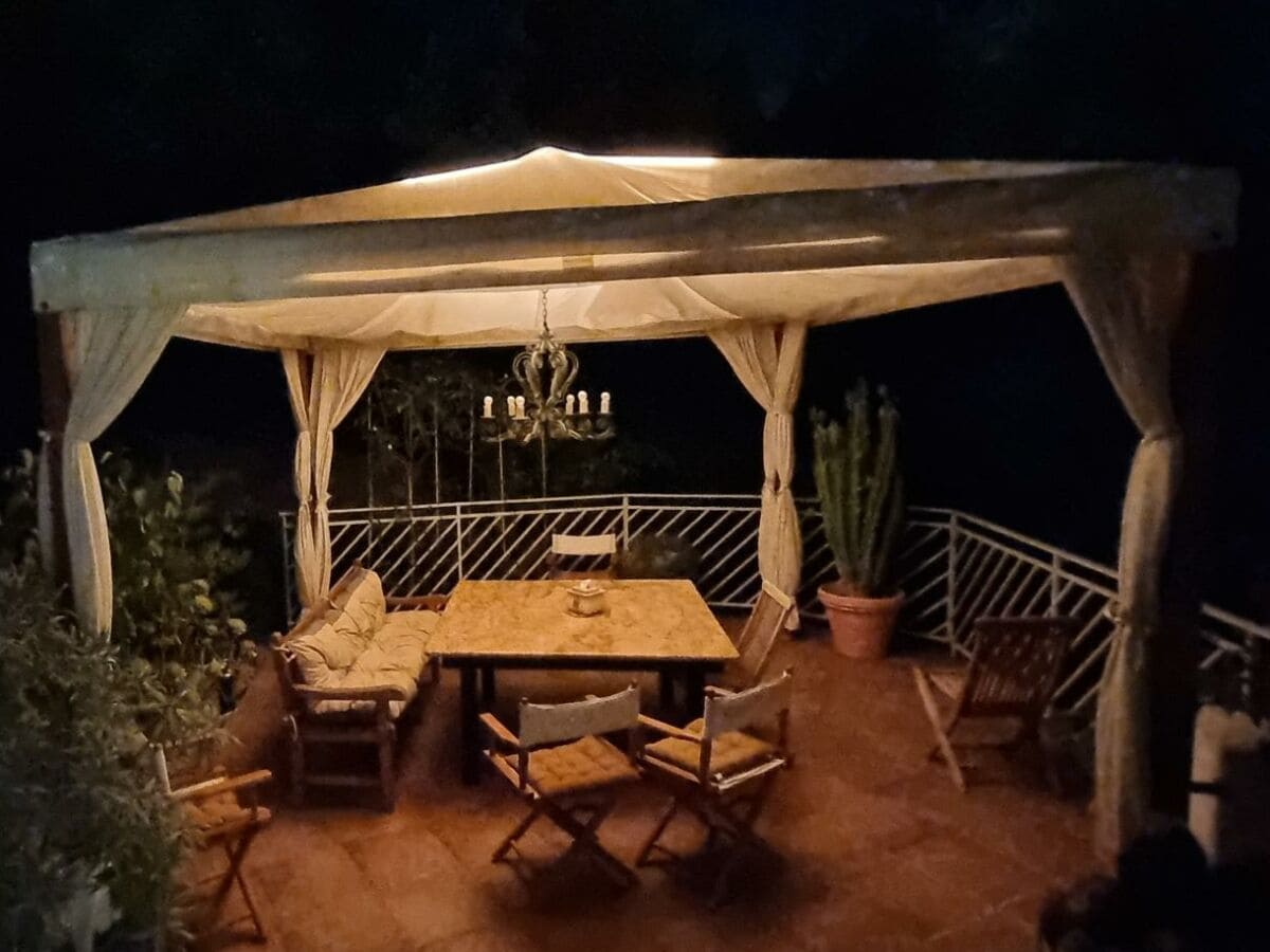 the Terrasse at night
