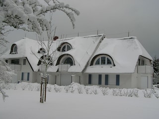 Garten und Balkon im Winter