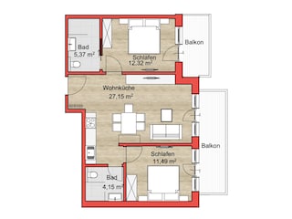Holiday apartment Ladis Floor Plan 21