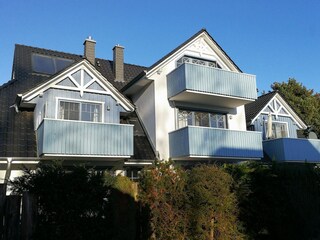 Südseite des Hauses, linker Balkon