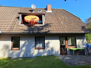 Terrasse mit Stranskorb