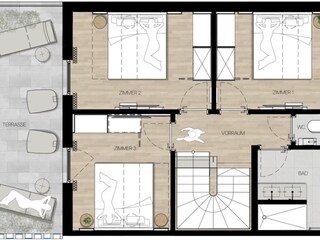 Chalet Mayrhofen Grondplan 20