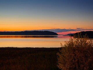 Ausblick beim Sonnenuntergang