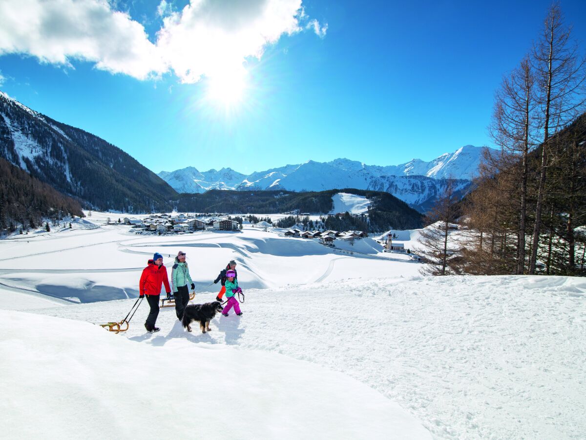 Rodeln in Niederthai im Ötztal