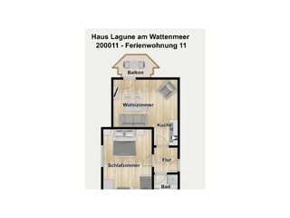 Vakantieappartement Wangerooge Grondplan 38