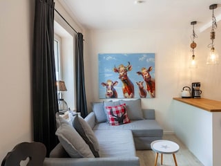 Wohn-/Schlafbereich mit offener Küche