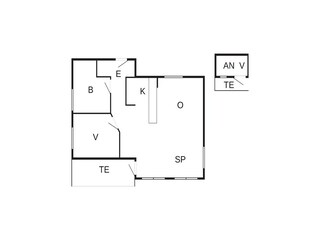 Vakantiehuis Kulhuse Grondplan 49