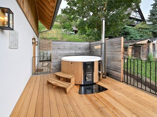 Hot Tub auf der Terrasse