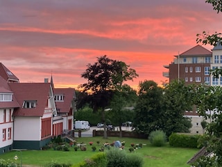 Sonnenuntergang Blick vom Balkon