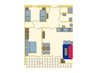 Vakantieappartement Buren Grondplan 33