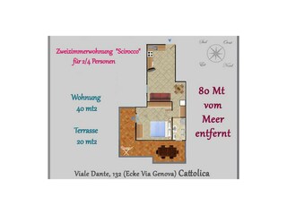 Appartamento per vacanze Cattolica Pianta del piano 33