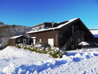 Ferienhaus Chalet im Winter