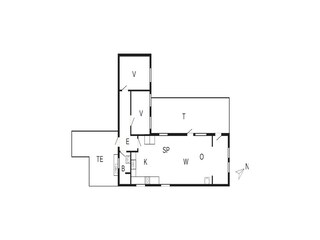 Vakantiehuis Fjand Grondplan 45