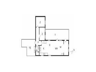 Vakantiehuis Fjand Grondplan 46