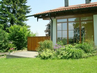 Terrasse der Ferienwohnung