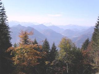 Aussicht übers Isartal von der Lengriesser Hütte